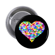 Confettis de coeur d'arc-en-ciel pin's