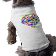 Confettis de coeur d'arc-en-ciel manteaux pour chien