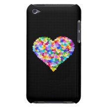 Confettis de coeurs d'arc-en-ciel coques iPod Case-Mate