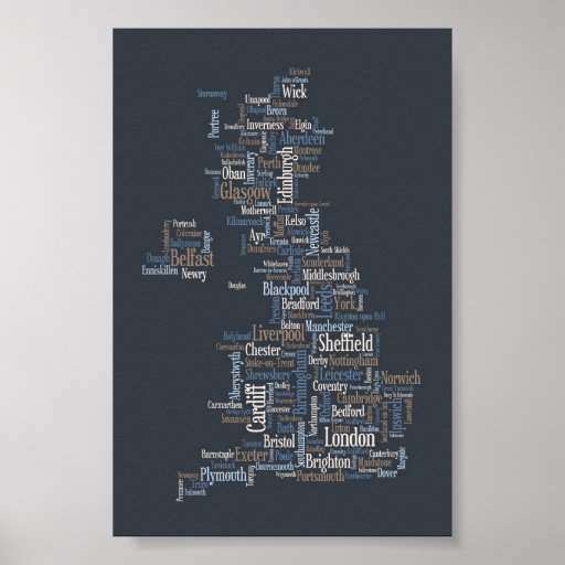 Configuration de texte BRITANNIQUE de ville de la  Affiche