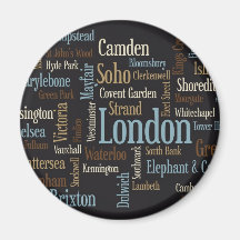 Configuration de texte de Londres Magnets