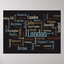 Configuration de texte de Londres Posters