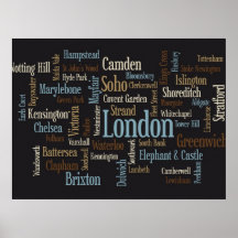 Configuration de texte de Londres Posters