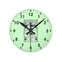 Confrérie des pompiers locomotifs et des mécanicie horloge murale