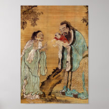 Confucius et Bouddha Posters