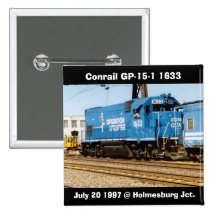 Conrail GP-15-1 #1633 au Jct de Holmesburg. PA Badges