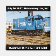 Conrail GP-15-1 #1633 au Jct de Holmesburg. PA Aimants