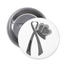 Conscience argentée grise de survivant badge avec épingle