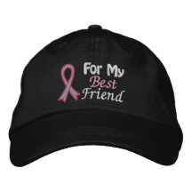 Conscience de cancer du sein pour mon meilleur ami casquettes brodées