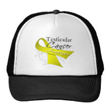Conscience de cancer du testicule de ruban d'impri casquette