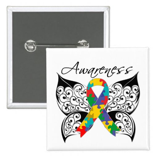 Conscience de papillon de tatouage - autisme badges