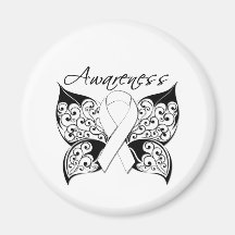 Conscience de papillon de tatouage - cancer de pou aimant pour réfrigérateur