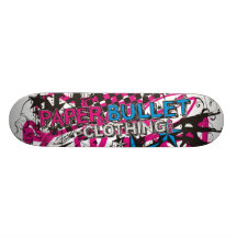 Conseil blanc de punk rock planches à roulettes customisées