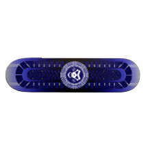 Conseil mystique avec le cercle et le crâne magiqu skateboard customisable