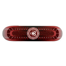 Conseil mystique avec le cercle et le crâne magiqu skateboards personnalisables