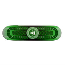 Conseil mystique avec le cercle et le crâne magiqu skateboards personnalisés