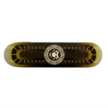 Conseil mystique avec le cercle et le crâne magiqu skateboards personnalisés