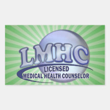 CONSEILLER MÉDICAL DE SANTÉ AUTORISÉ PAR LMHC AUTOCOLLANTS EN RECTANGLE
