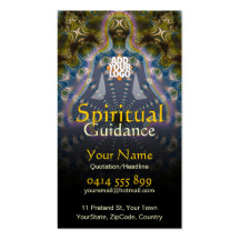 Conseils spirituels de fractale de yoga holistique modèle de carte de visite