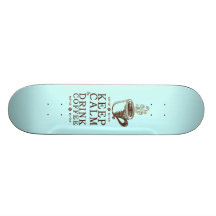 Conservez le café calme de boissons skateboards