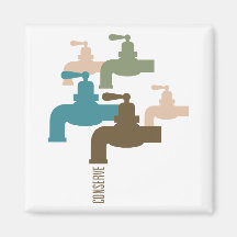 Conservez le robinet d'eau aimants