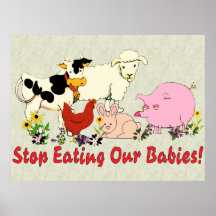 Consommation des bébés animaux affiches