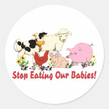 Consommation des bébés animaux autocollant