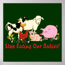 Consommation des bébés animaux poster
