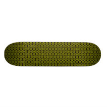 Constellation de flocon de neige - noir et jaune skateboards personnalisés