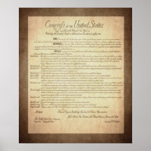 Constitution déclaration des USA des droits Affiches