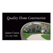 Constructeur de maisons cartes de visite professionnelles
