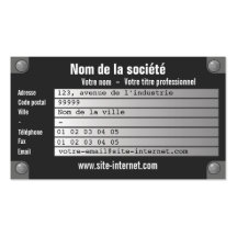 constructeur de plaque cartes de visite professionnelles