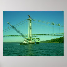 Construction de pont d'étroits de Tacoma Posters