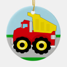 Construction Dumptruck d'enfants Décorations De Noël