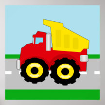 Construction Dumptruck d'enfants Posters