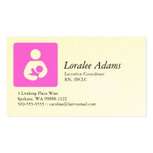 Consultant en matière de lactation modèles de cartes de visite