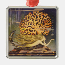 Conte de fées de corail de petit océan vintage de  ornement de noël