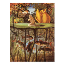 Conte de fées vintage de Thumbelina ; Eleanor Vere Cartes Postales