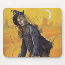Conte de fées vintage, épouvantail de magicien d'O Tapis De Souris