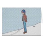 "Contemplation carte dans neige"