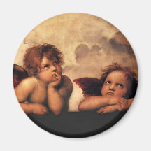 Contemplez - les anges de Raphael Magnets Pour Réfrigérateur