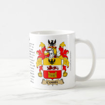 Conti, l'origine, la signification et la crête mug à café