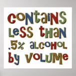 Contient moins que le point 5 pour cent de volume  poster