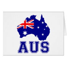 Continent de l'Australie Cartes De Vœux