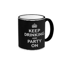 Continuez à boire et partie dessus mug à café