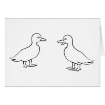 Contour de canards cartes de vœux