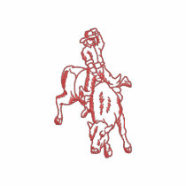 Contour de cavalier de Taureau polos brodés