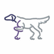 Contour de chien polos brodés