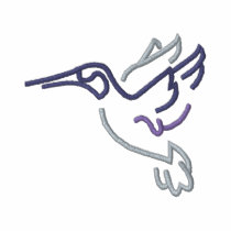 Contour de colibri polos brodés