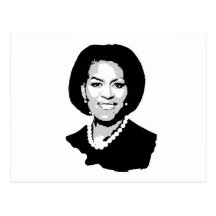 Contour de Michelle Obama Cartes Postales